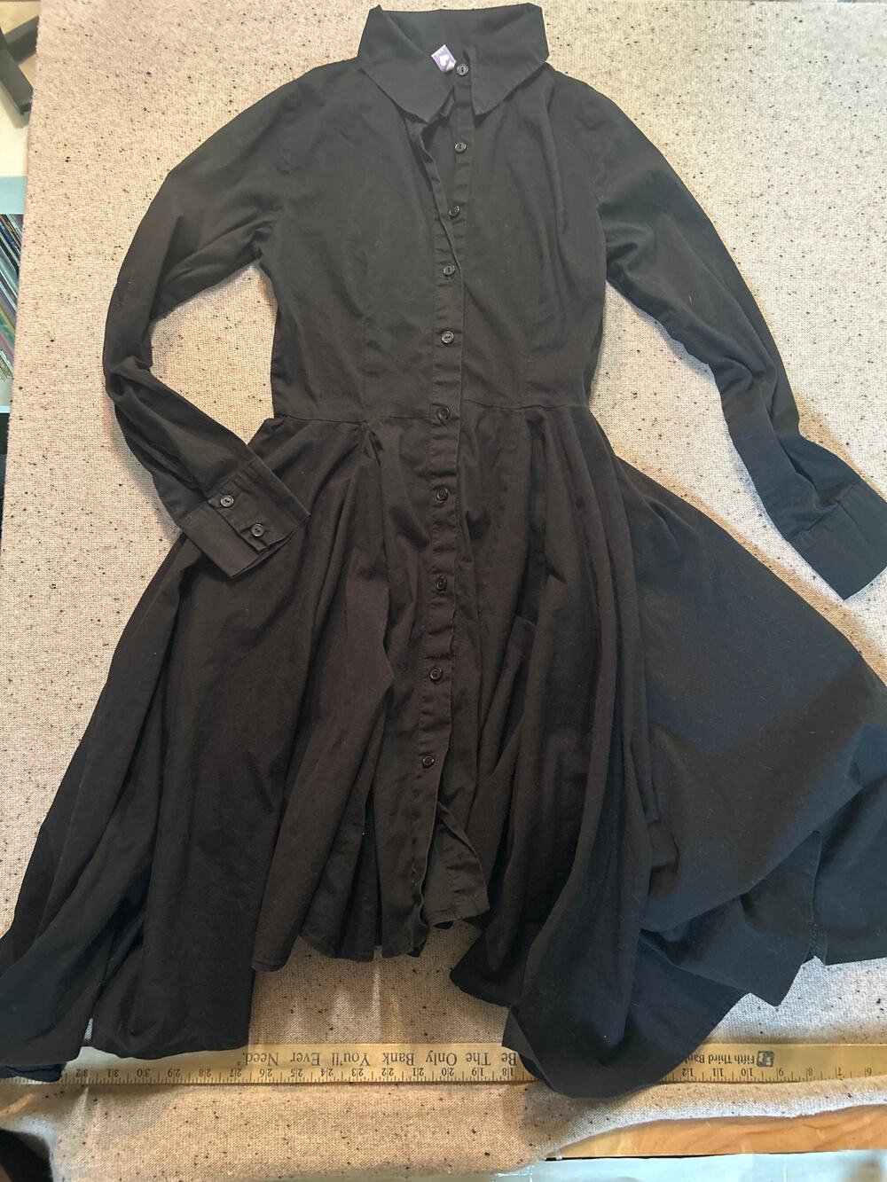 Black Shirt Dress XS Whimsygoth Dark Coquette Witchy Stevie Nicks Twirl Romantic